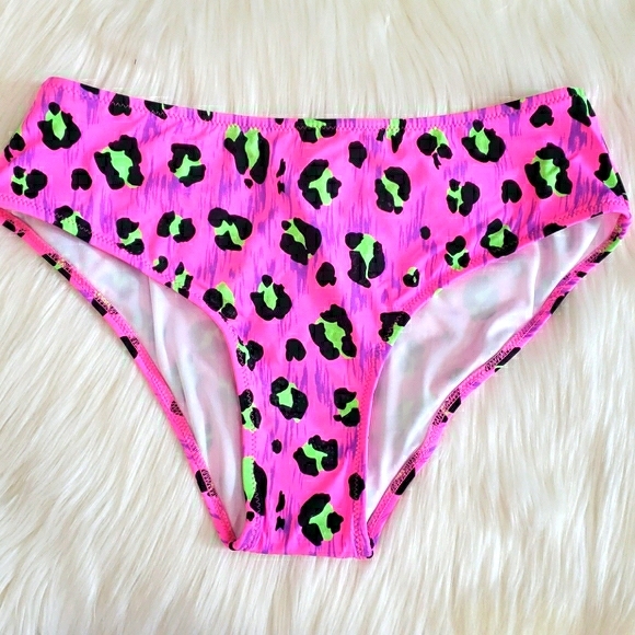 New Highwaisted Leopard Print Bikini Set Swimsuit - Picture 5 of 8
